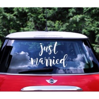 Adesivo auto Just Married 33 x 45 cm - 1 pezzo