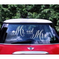 Adesivo auto Mr and Mrs - 1 pz