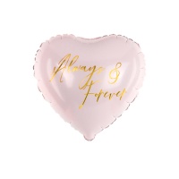 Palloncino a forma di cuore rosa Always and Forever 45 cm - PartyDeco