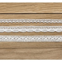 Pizzo di cotone bianco 1,5 m - 3 unità