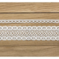 Pizzo di cotone bianco 1,5 m - 2 unità