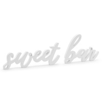 Sweet Bar in legno bianco per tavola dolci - 37 x 10 cm