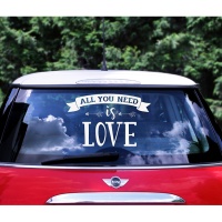 Adesivo auto All You Need is Love 33 x 45 cm - 1 pezzo