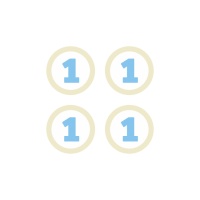 Etichette numero 1 blu con adesivo - 4 unità