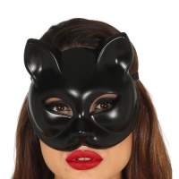 Maschera da donna gatto nera