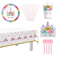 Pacchetto per festa a tema unicorno incantato - 12 persone