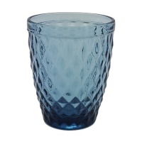 Bicchiere da 250 ml in vetro acidato blu