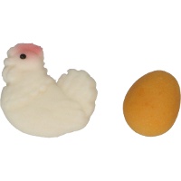 Figure di zucchero a forma di pulcini e uova - FunCakes - 12 unità