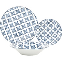 Set di piatti blu - 18 pezzi