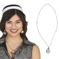 Collana con palla da discoteca