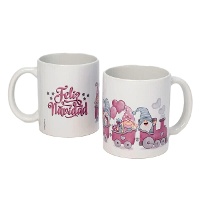 Tazza di 350 ml circa. Gnomi di Buon Natale rosa