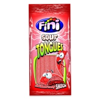 Lingue di fragola con zucchero frizzy - Fini sour tongues - 90 g