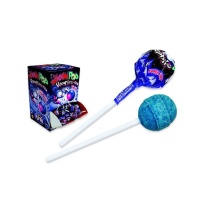 Lecca lecca vampiro con gomma coloralingua - confezione singola - Fini booom pop vampire - 100 unità
