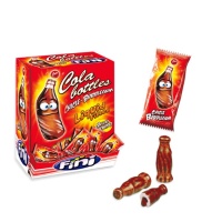 Chewing gum bottiglia di colla con ripieno liquido - confezione individuale - Fini Cola bottles - 200 unità