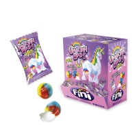 Caramelle unicorno ripiene di zucchero frizzy - confezione individuale - Palline di unicorno Fini - 200 unità