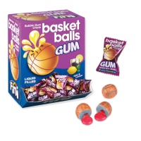 Chewing gum palla da basket con ripieno liquido - confezione singola - Fini - 200 unità