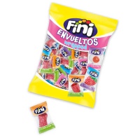 Sacchetto liquirizia fragola ripiena con zucchero frizzy - confezione singola - Fini - 100 unità