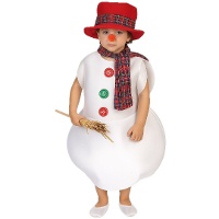 Costume da pupazzo di neve con sciarpa per bambini