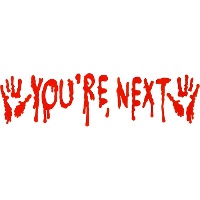 Adesivo in gel per finestra 'You're Next' rosso