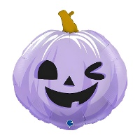 Palloncino a forma di zucca con occhiolino nei colori 53 x 57 cm - Grabo