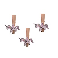Mollette decorative unicorno alato da 4,8 cm - 3 unità