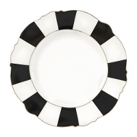 Piatto Excellence 20,4 cm a righe bianco e nero