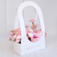 Cestino per fiori di carta Best Wishes da 38,5 cm