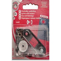 Gommini in ottone vecchio da 8 mm con rondelle e utensile - Koh-I-Noor - 20 set