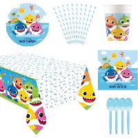 Pack per festa Baby Shark - 8 persone