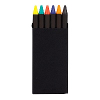 Cere colorate in scatola nera - 6 pezzi