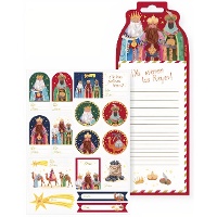 Carta e adesivi dei Re Magi vintage - 2 fogli