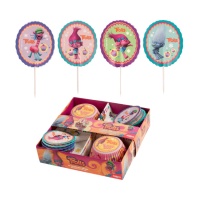 Pirottini e picks cupcake Trolls - 48 unità