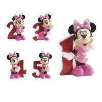 Candela numero Minnie Mouse rosa 6,5 cm - 1 pezzo