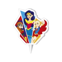 Candela decorativa Super Hero Girls 7,5 cm - 1 pz.