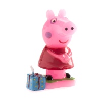 Candela a forma di Peppa Pig con regalo di 8 cm - 1 unità