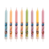 Candele colorate Topolino 8,5 cm - 8 pezzi