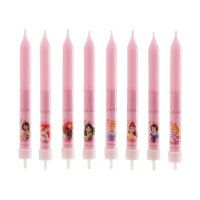 Candele Disney Princess 8,5 cm - 8 pezzi