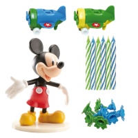 Kit decorazione torta Topolino con candeline - 21 unità