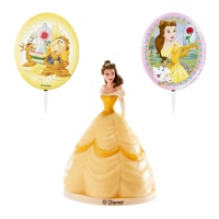 Kit decorazione torta Principessa Bella - 3 unità