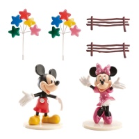 Kit decorazione torta Topolino e Minnie - 6 unità