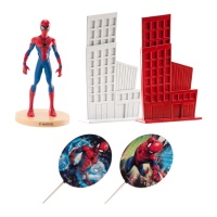 Kit decorazione torta Spider-Man - 5 unità