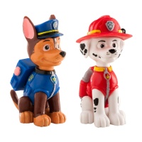 Statuina torta Chase e Marshall Paw Patrol da 6 cm - 1 unità