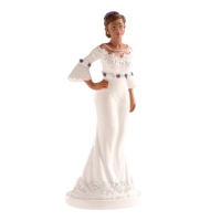 Statuina torta nuziale sposa elegante da 16 cm
