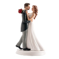 Statuina torta nuziale sposi danzando da 21 cm