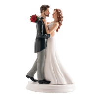 Cake topper per torta nuziale Sposa e Sposo danzanti - 21 cm