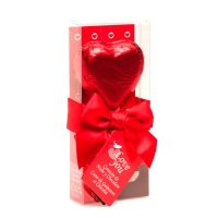 Lecca-lecca a cuore di cioccolato con marshmallow - 35 g