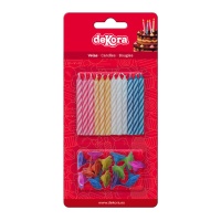 Candele colorate di 6 cm - 24 unità