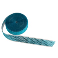 Nastro strass 8 linee per torta blu - 10 m