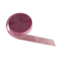 Rotolo nastro strass rosa 8 linee per torta - 10 m