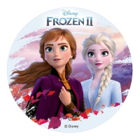 Frozen 2 wafer commestibile Elsa e Anna 20 cm